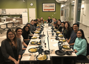 cooking class eating together